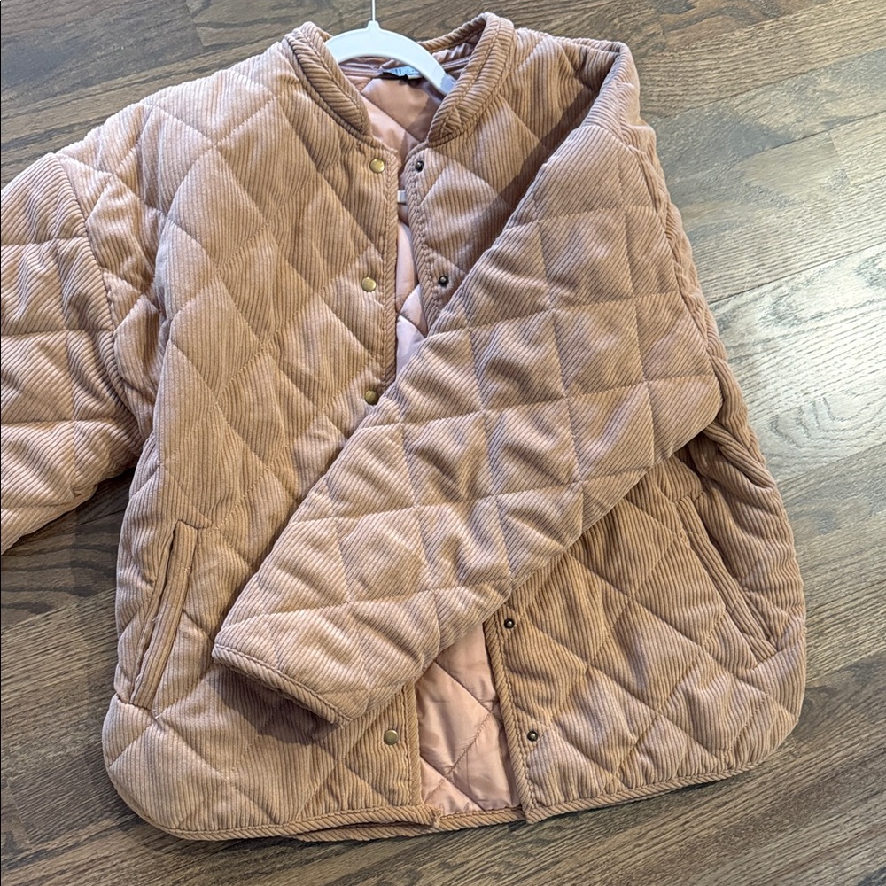 Wishlist Apparel Quilted Tan/Camel Corduroy Jacket Women’s M/L
